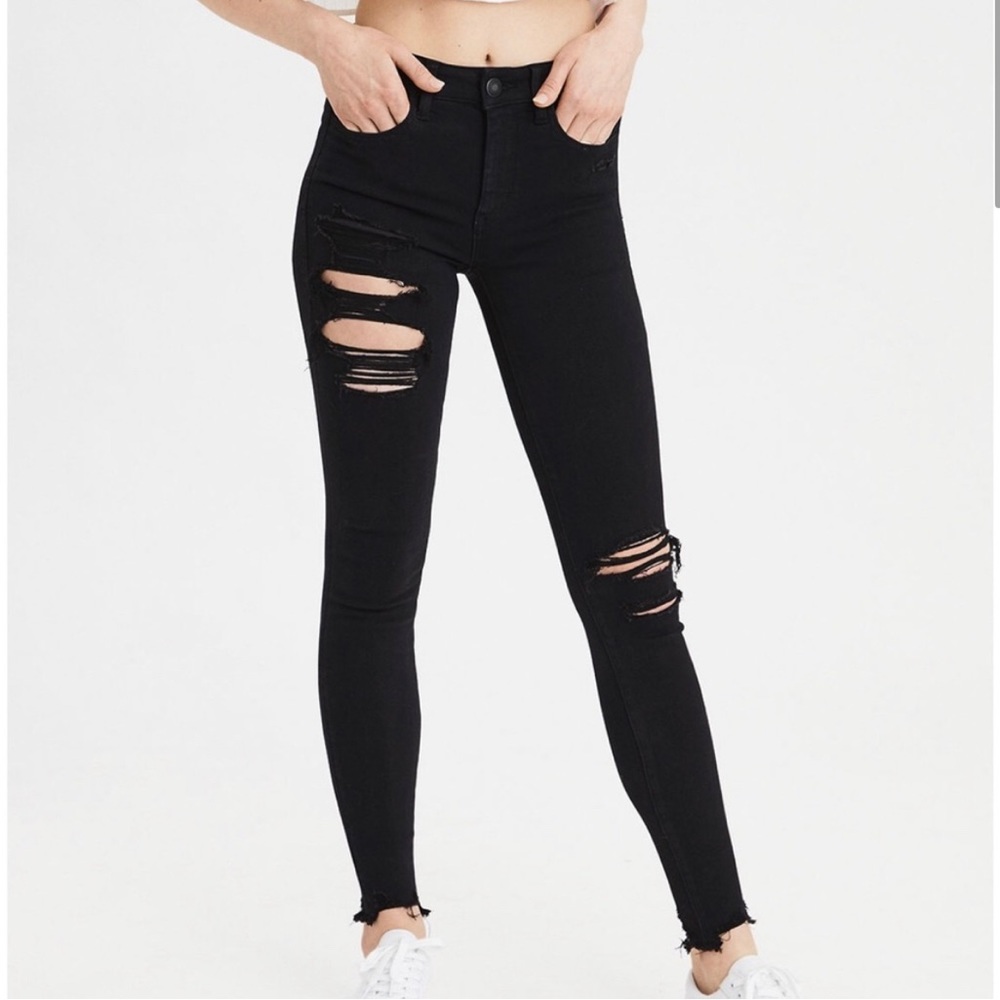 American Eagle Hi Rise Destroyed Jegging 4R